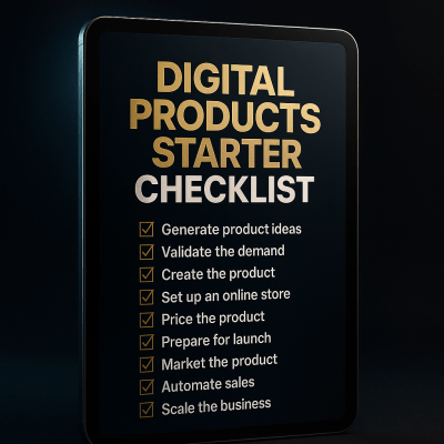 Digital products selling checklist